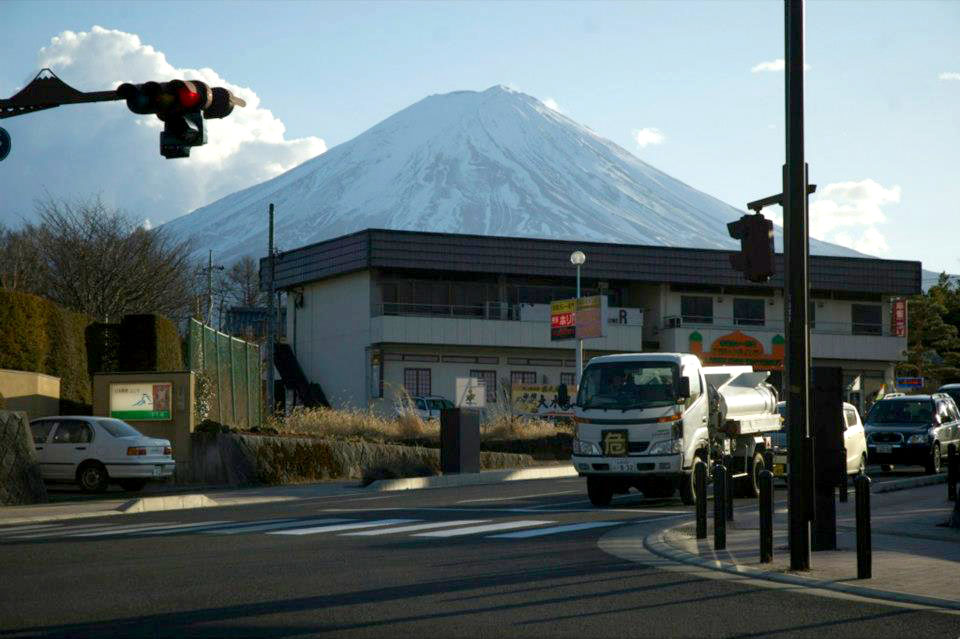 Ciudad de Kawaguchico en el Monte Fuji